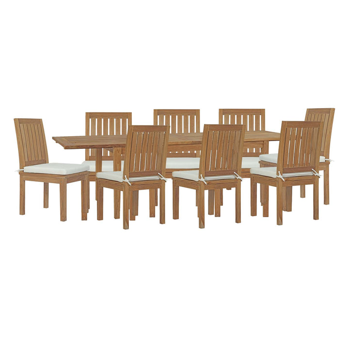 Mariner 9 Piece Outdoor Patio Teak Dining Set