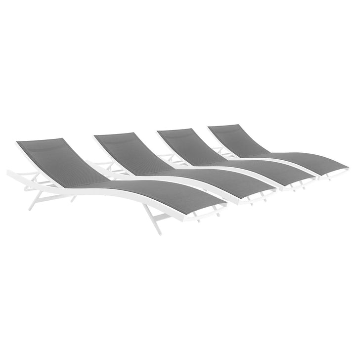 Garden Gateway Patio Mesh Chaise Lounge Quartet