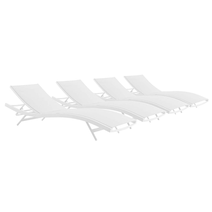 Garden Gateway Patio Mesh Chaise Lounge Quartet