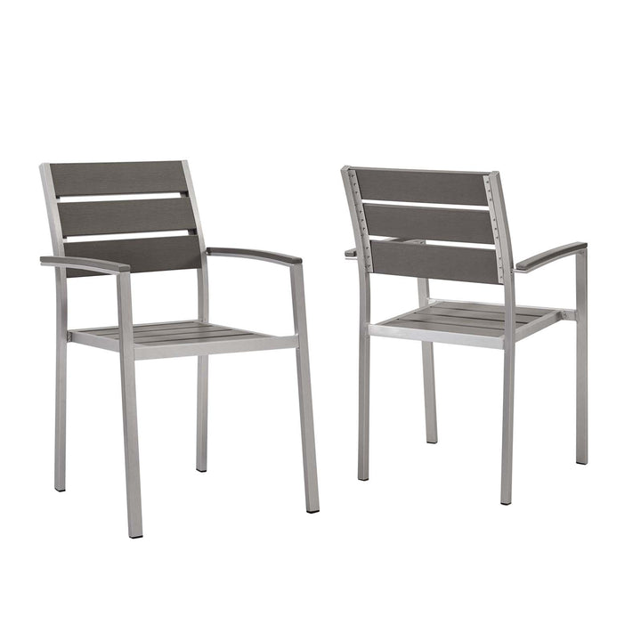 Seaside Aluminum Patio Armchair Duo