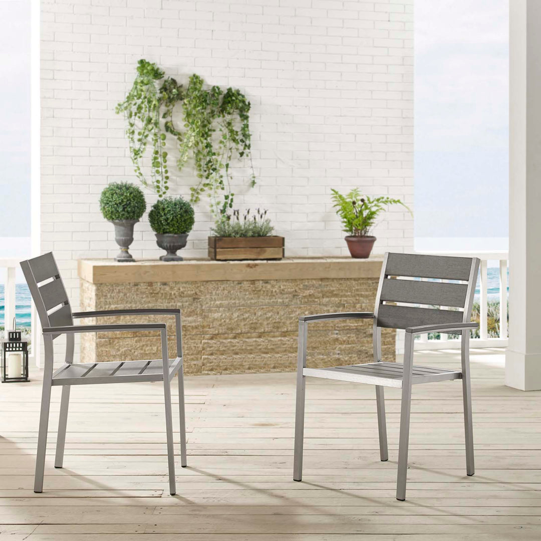 Seaside Aluminum Patio Armchair Duo