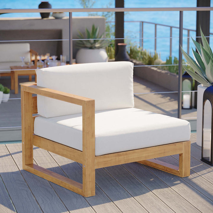 Urban Oasis Patio Teak Wood Left-Arm Chair