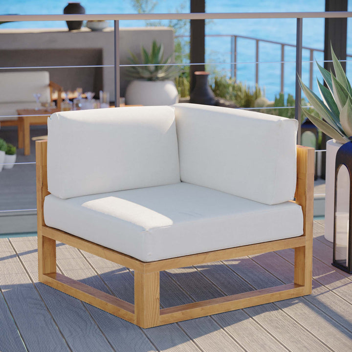 Urbane Oasis Patio Teak Wood Corner Chair