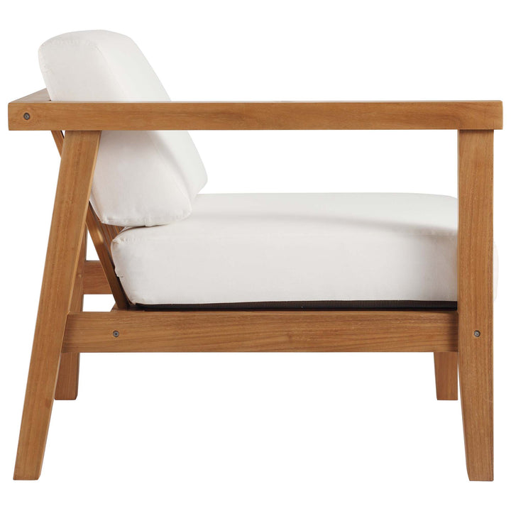 Bayside Outdoor Patio Teak Wood Left-Arm Chair