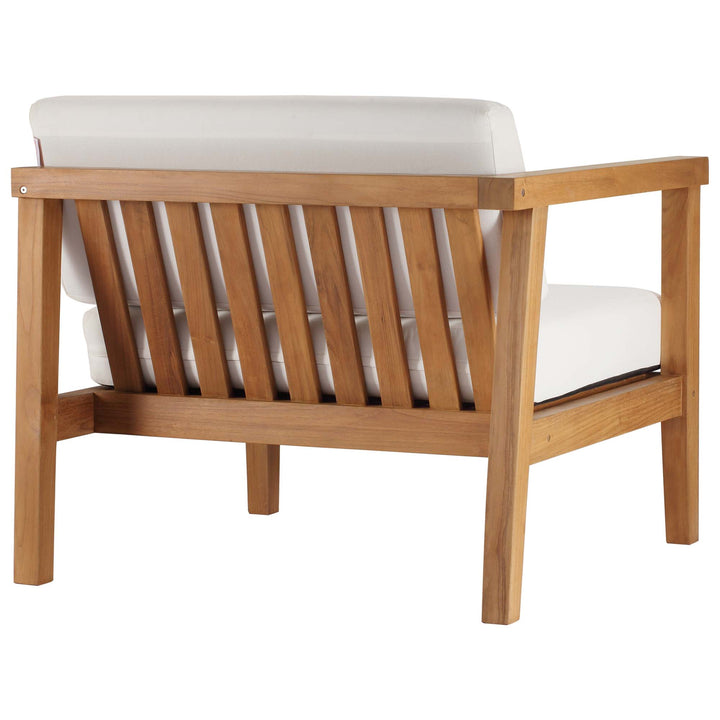 Bayside Outdoor Patio Teak Wood Left-Arm Chair