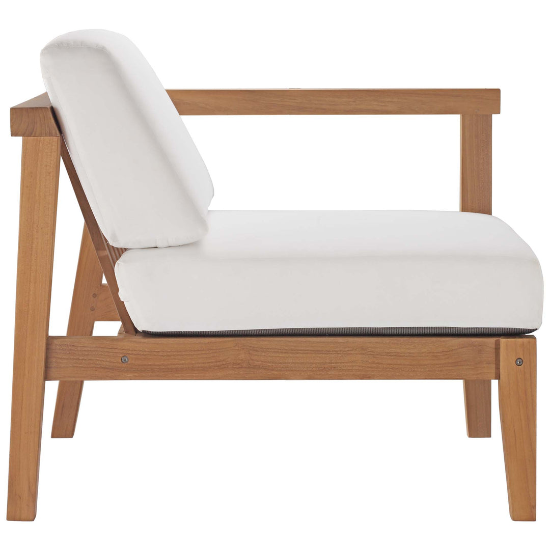 Belvedere Outdoor Patio Teak Wood Right-Arm Chair