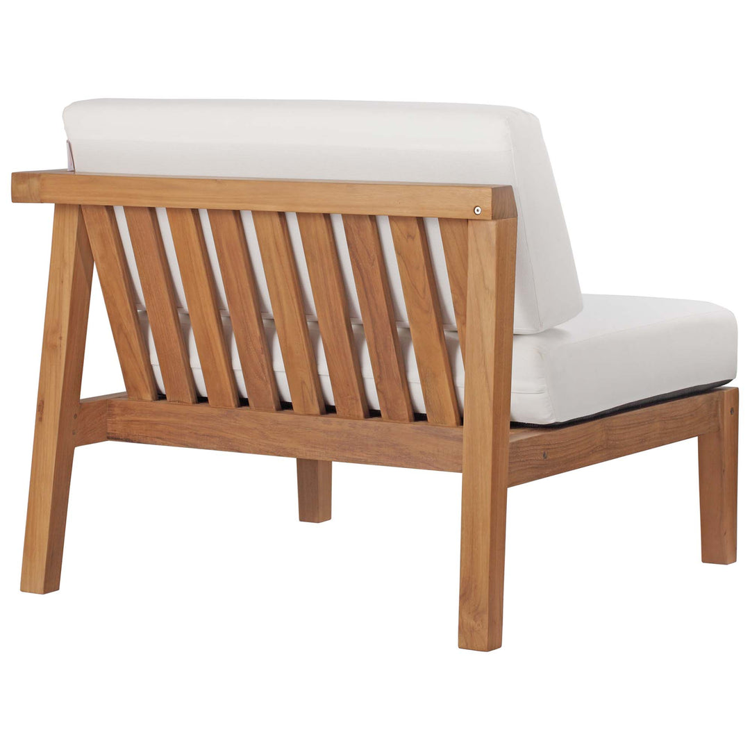 Belvedere Outdoor Patio Teak Wood Right-Arm Chair