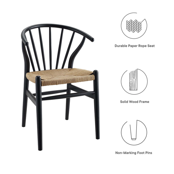 Festoon Spoke Wood Dining Side Chair Set of 2