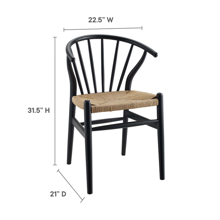 Festoon Spoke Wood Dining Side Chair Set of 2