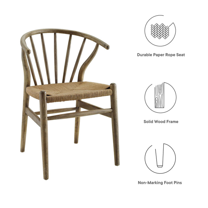 Festoon Spoke Wood Dining Side Chair Set of 2