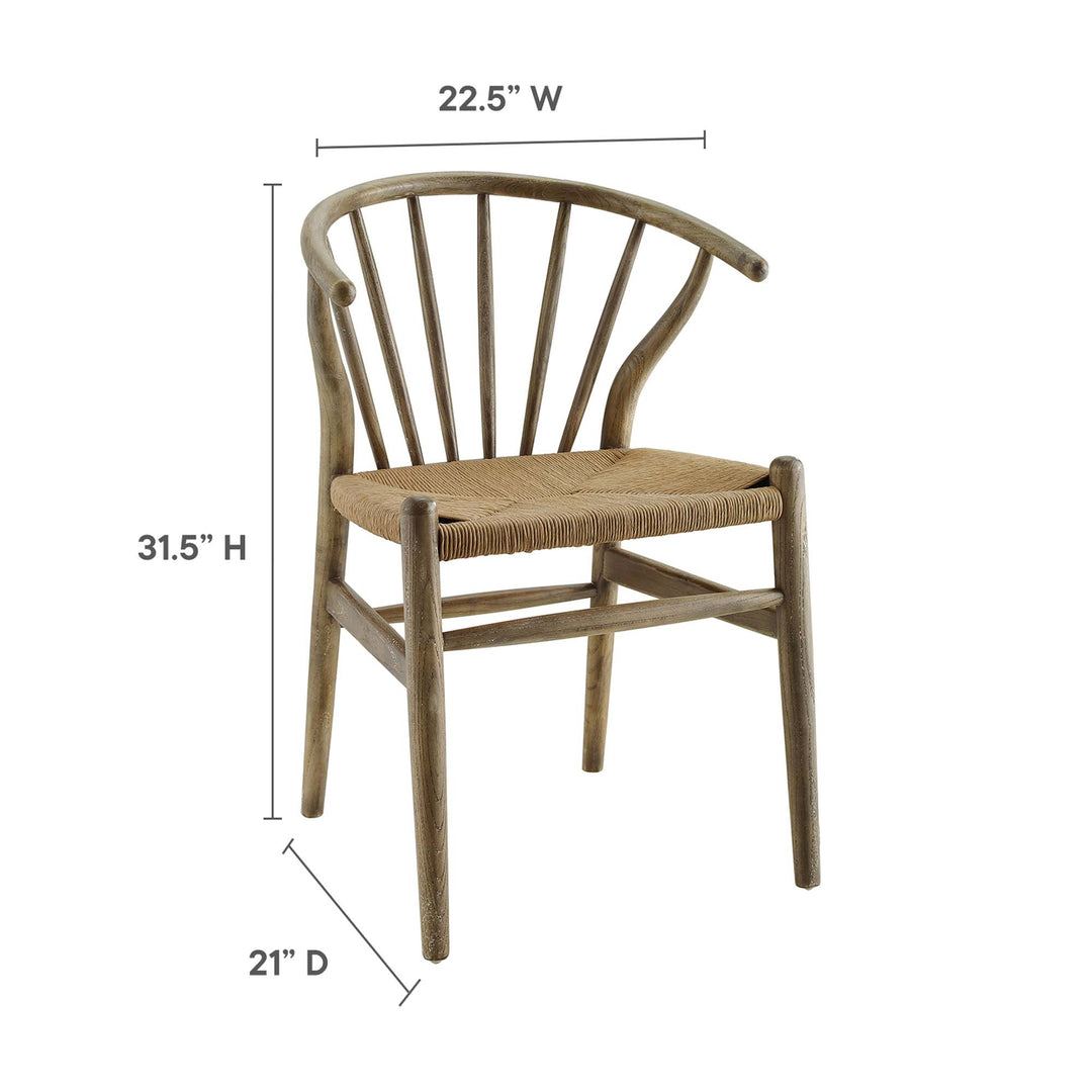 Festoon Spoke Wood Dining Side Chair Set of 2