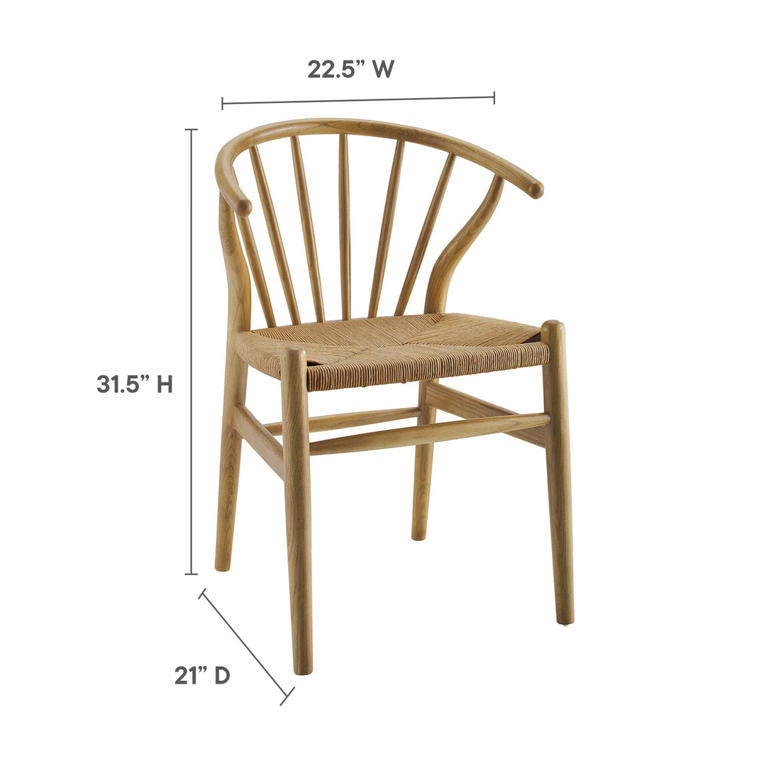 Festoon Spoke Wood Dining Side Chair Set of 2