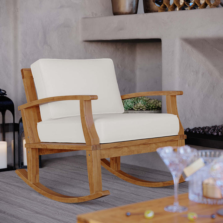 Miranda Outdoor Patio Teak Rocker Chair