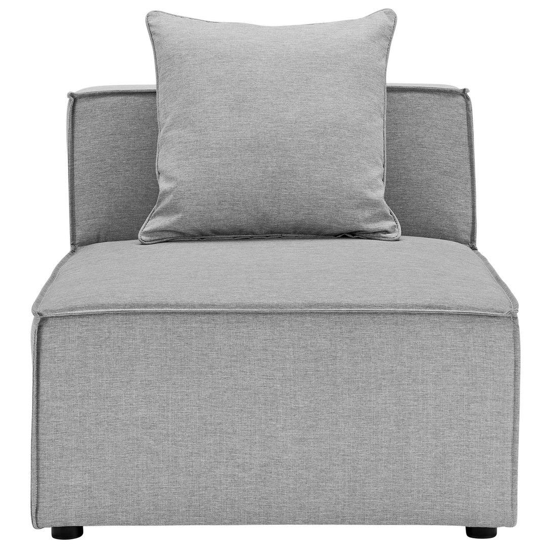 Summit Outdoor Patio Upholstered Sectional Sofa Armless Chair