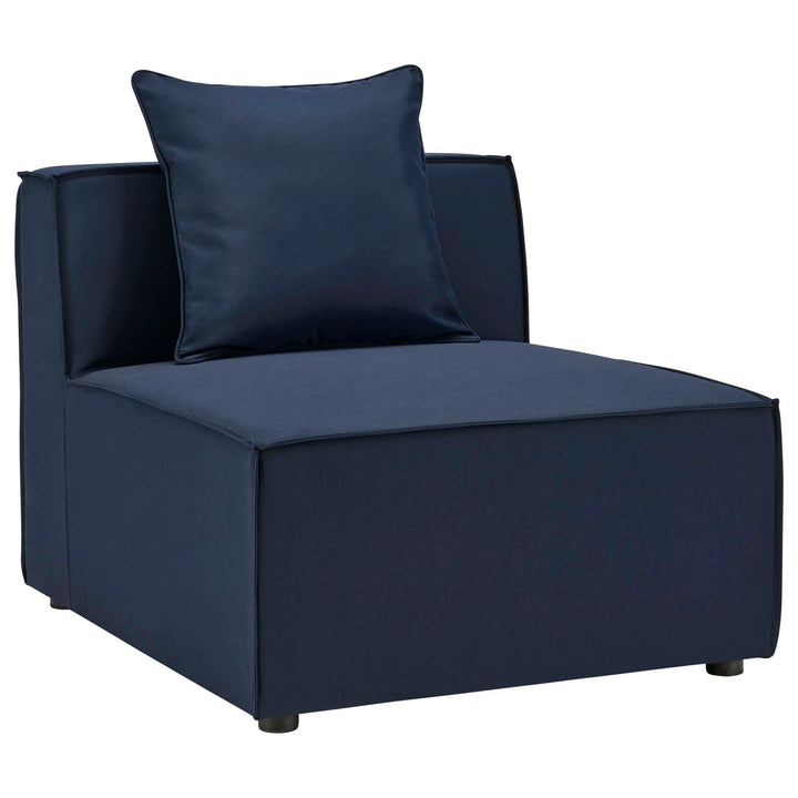 Summit Outdoor Patio Upholstered Sectional Sofa Armless Chair