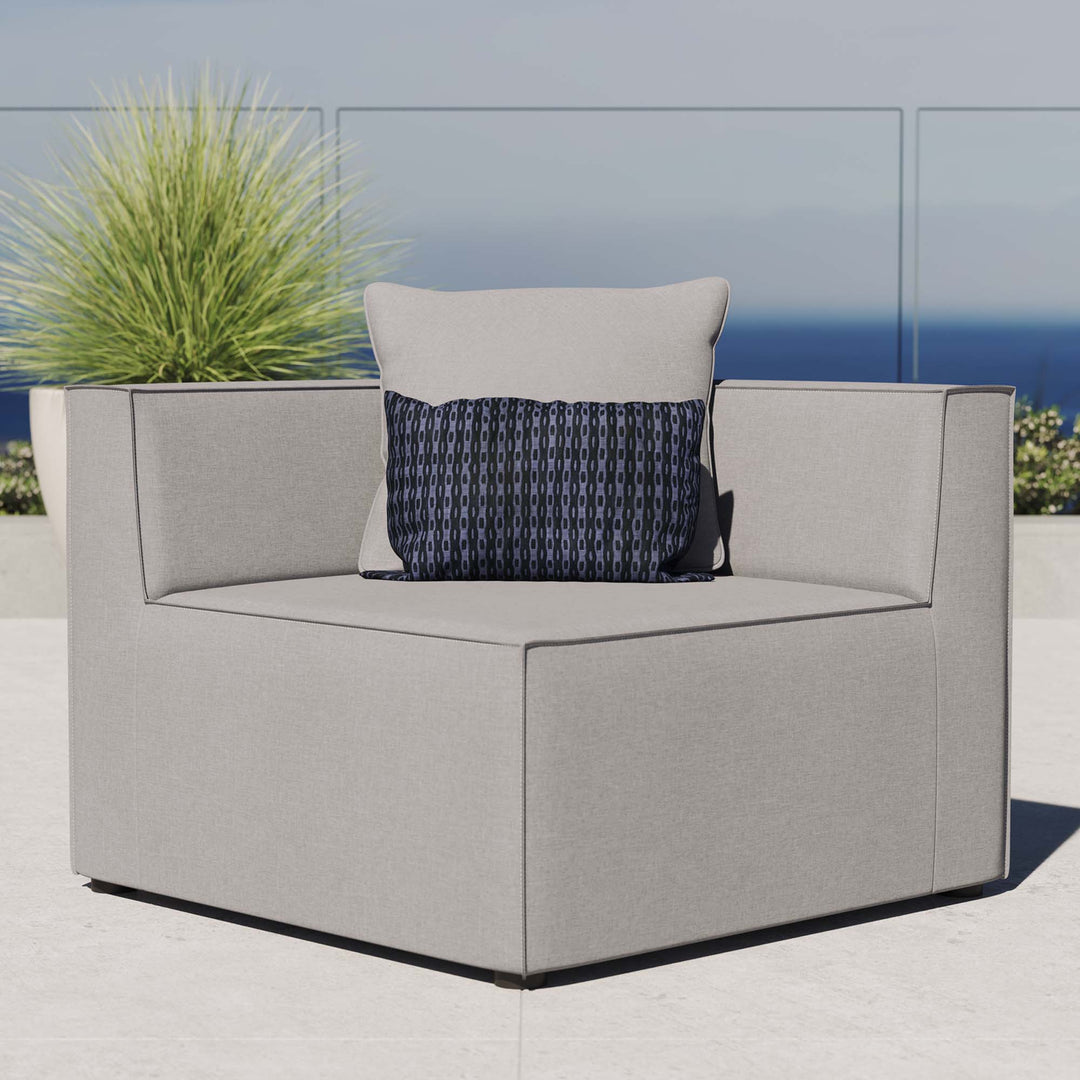 Sunset Outdoor Patio Upholstered Sectional Sofa Corner Chair