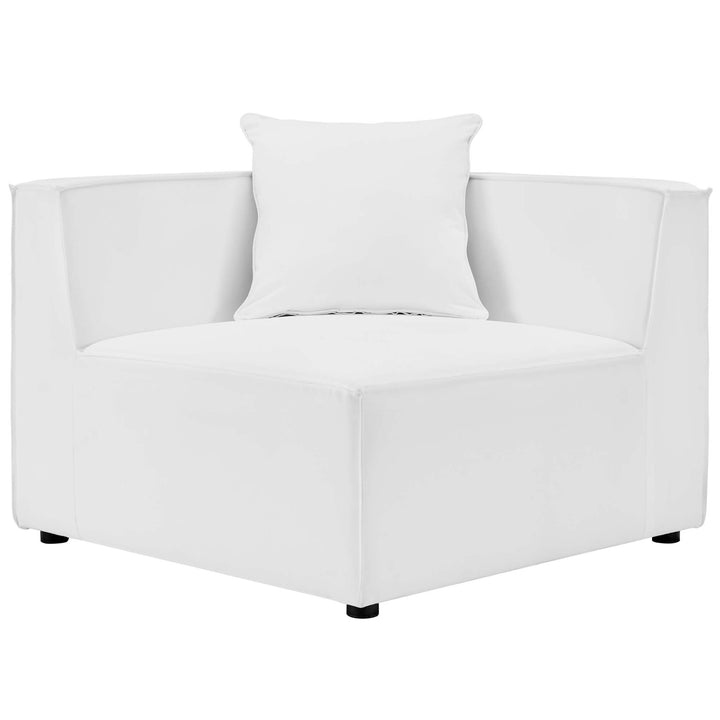 Sunset Outdoor Patio Upholstered Sectional Sofa Corner Chair