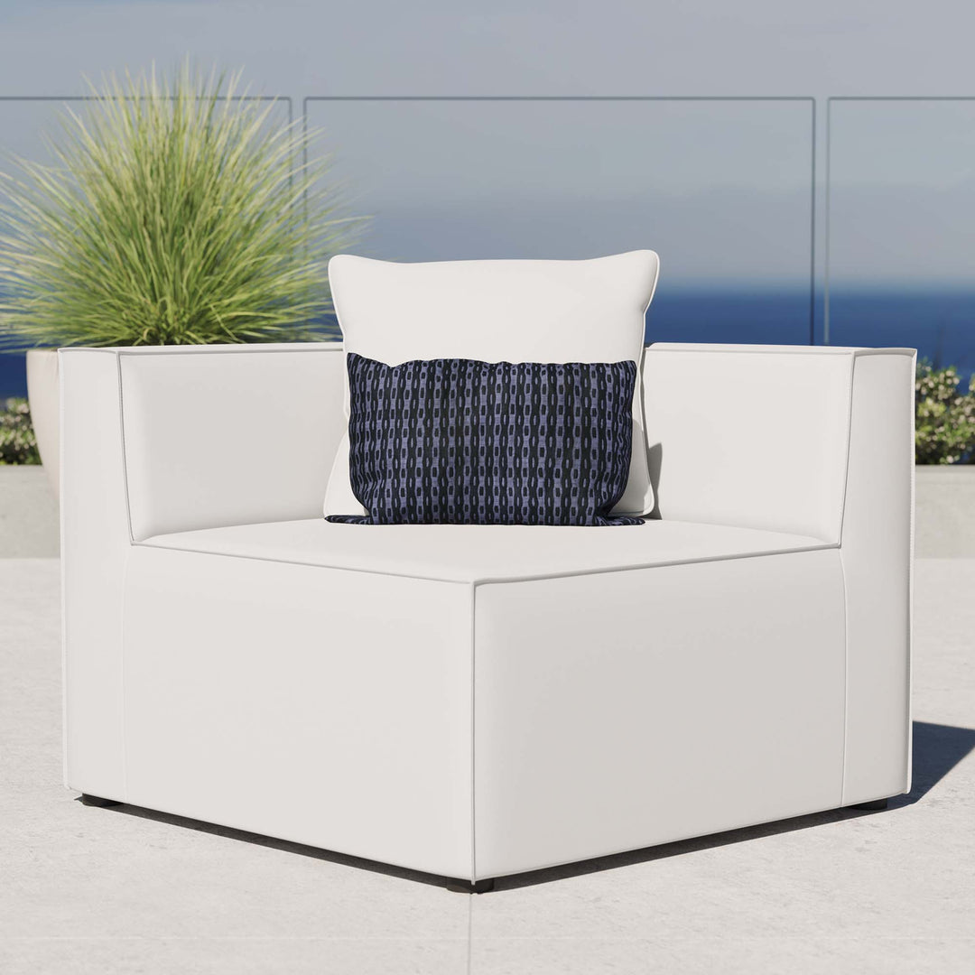 Sunset Outdoor Patio Upholstered Sectional Sofa Corner Chair