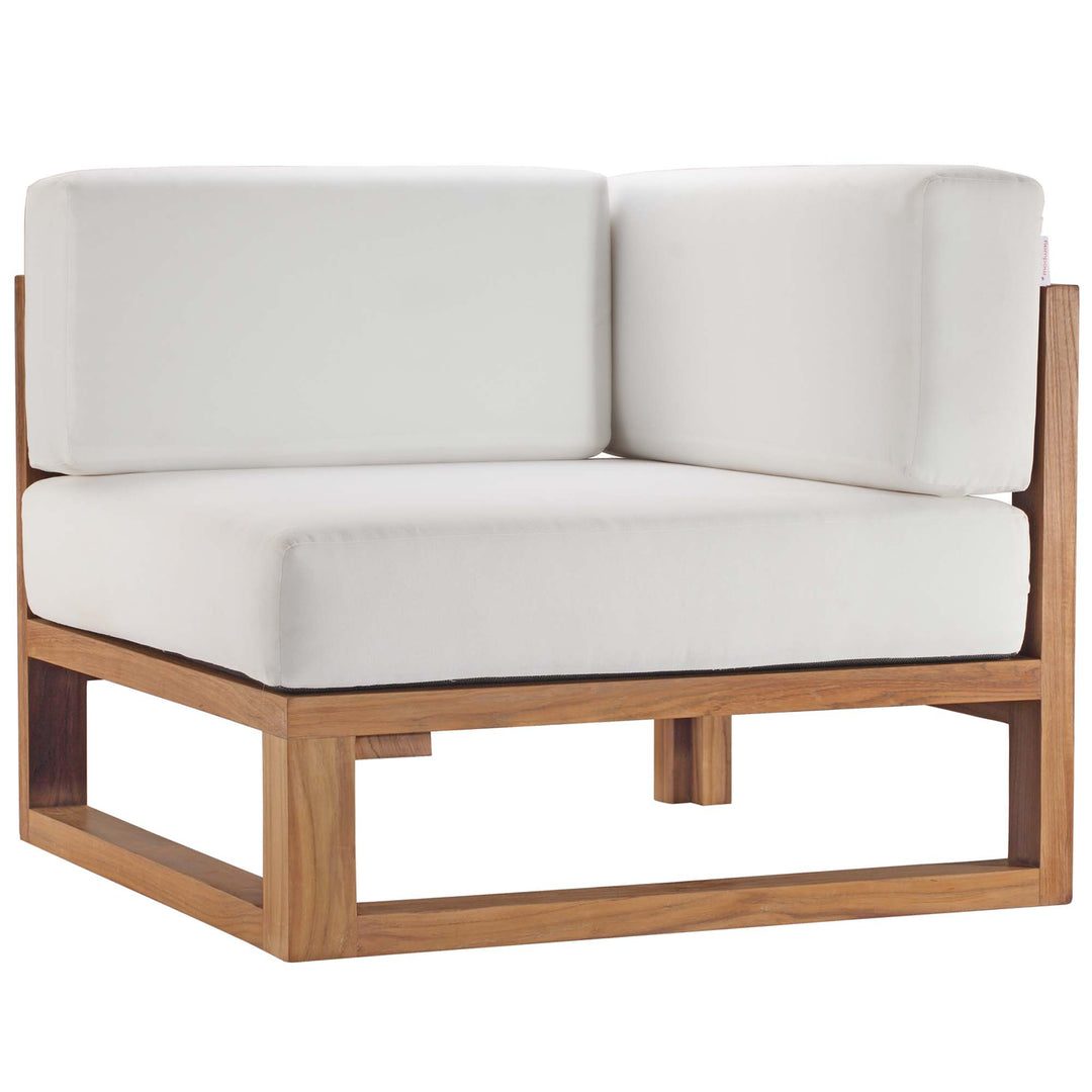 Utopia 4-Piece Outdoor Patio Teak Wood Sectional Sofa Set