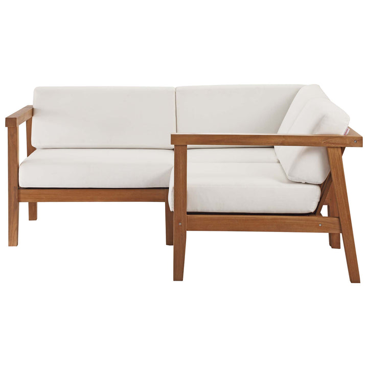 Belmont 3-Piece Outdoor Patio Teak Wood Sofa Set