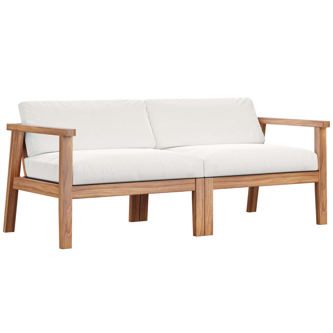 Bayside Outdoor Patio Teak Wood 2-Seater Loveseat