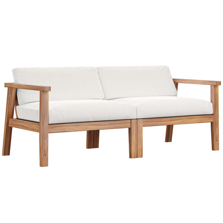 Bayside Outdoor Patio Teak Wood 2-Seater Loveseat