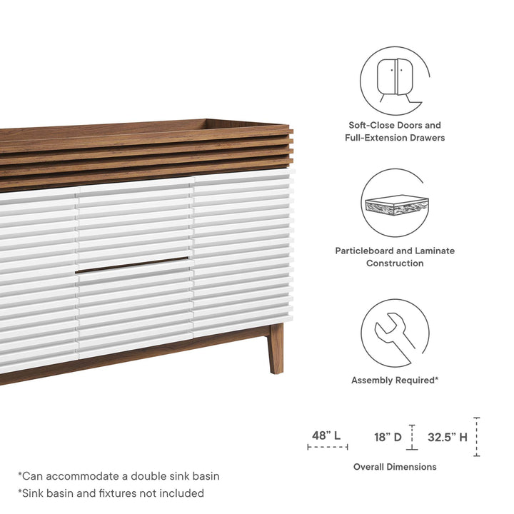 Render 48" Dual Basin Compatible Bathroom Vanity Cabinet