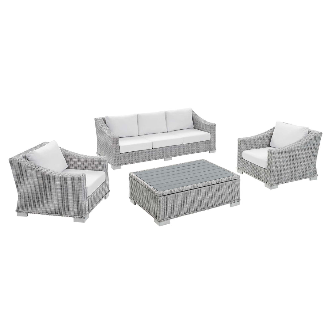 Catalina 4-Piece Sunbrella® Outdoor Patio Wicker Rattan Furniture Set