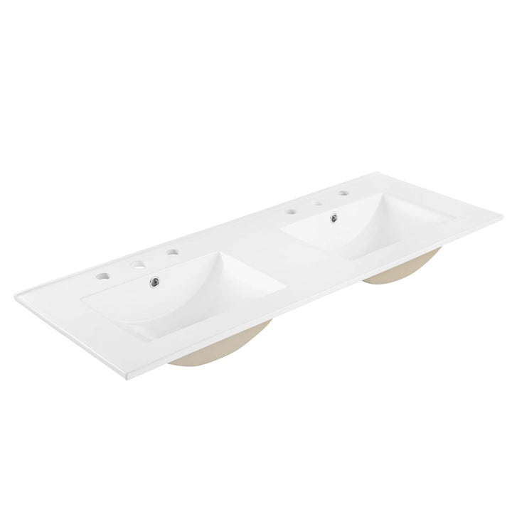 Cayman 48" Dual Basin Bathroom Sink