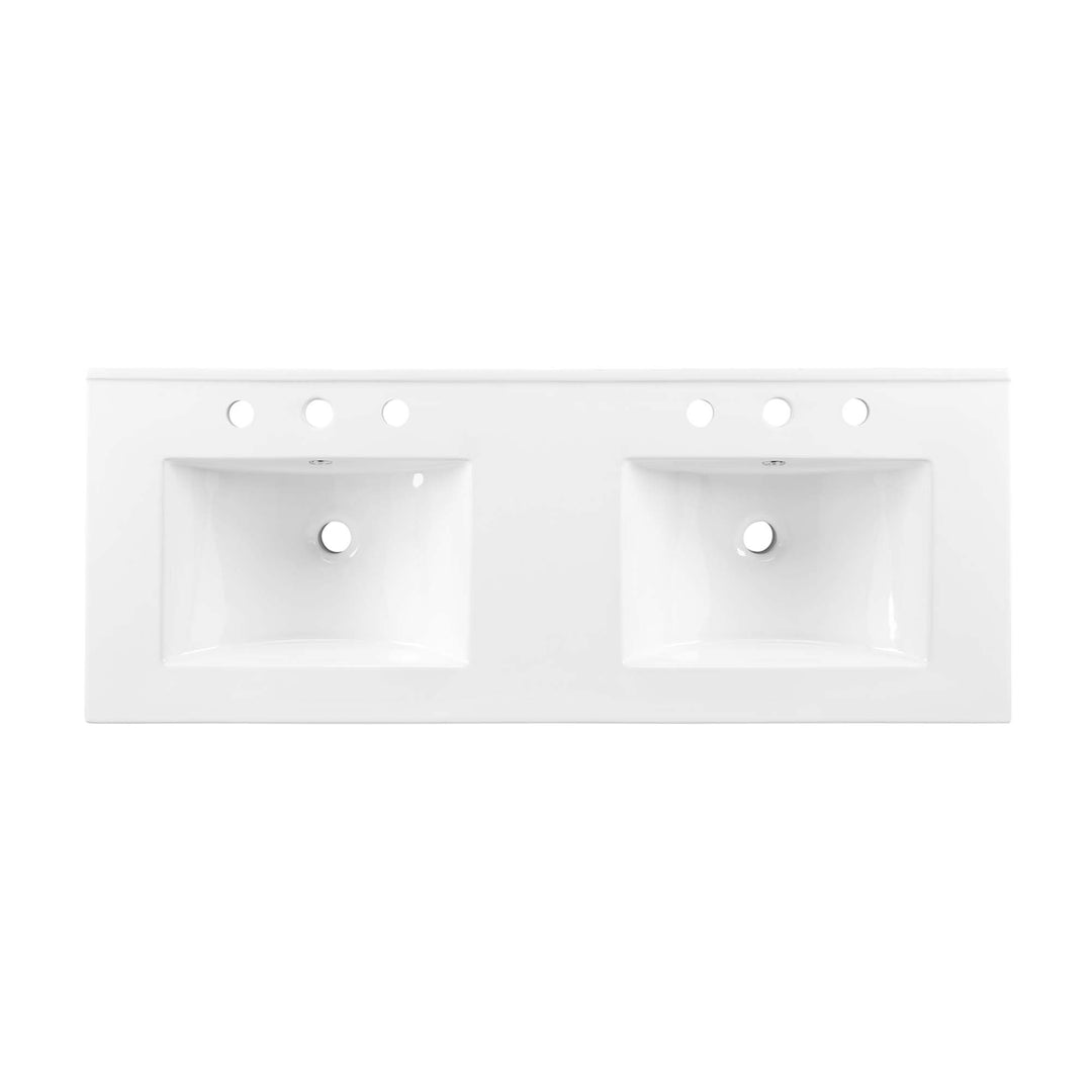 Cayman 48" Dual Basin Bathroom Sink