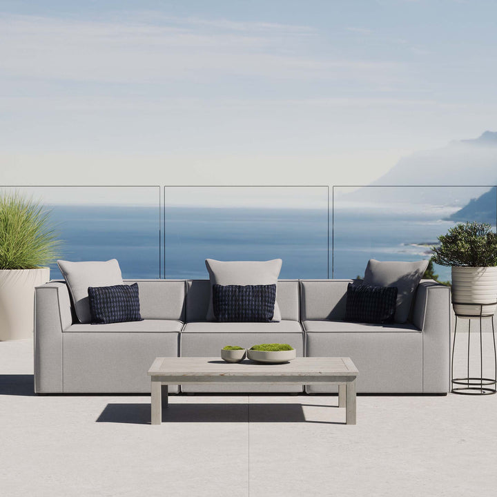 Sunridge 3-Piece Outdoor Patio Upholstered Sectional Sofa