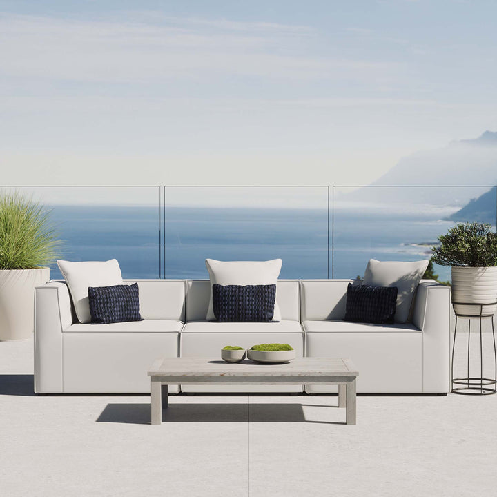 Sunridge 3-Piece Outdoor Patio Upholstered Sectional Sofa