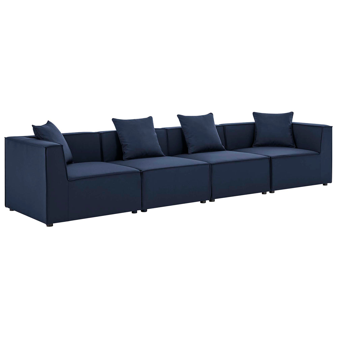 Sierra 4-Piece Outdoor Patio Upholstered Sectional Sofa