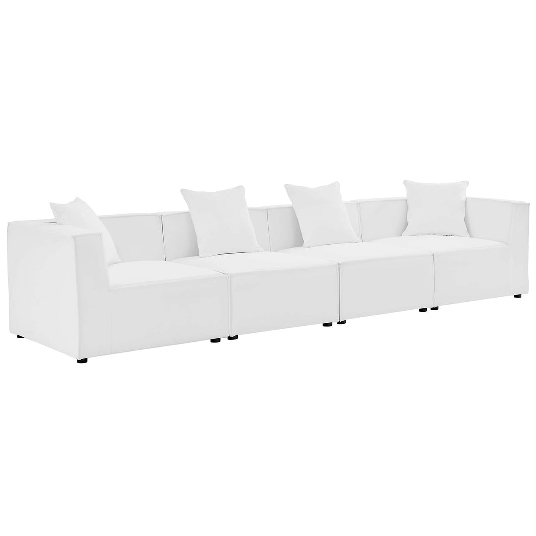 Sierra 4-Piece Outdoor Patio Upholstered Sectional Sofa