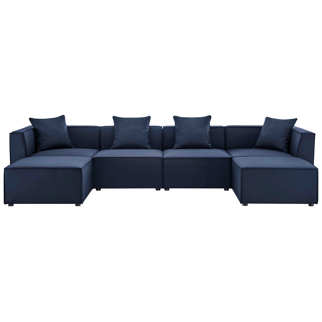 Summit 6-Piece Outdoor Patio Upholstered Sectional Sofa