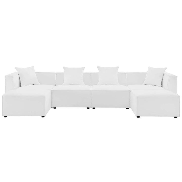 Summit 6-Piece Outdoor Patio Upholstered Sectional Sofa