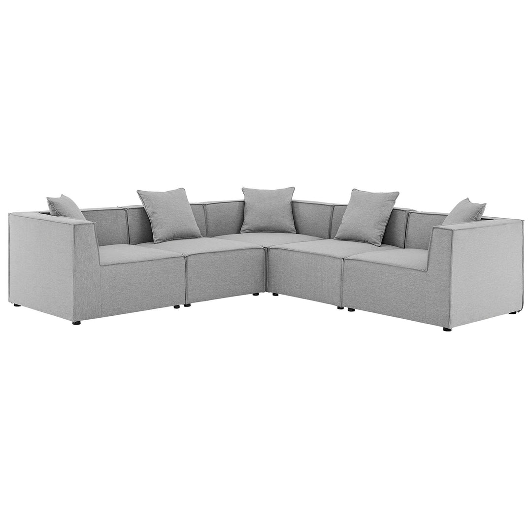 Saratoga 5-Piece Outdoor Patio Upholstered Sectional Sofa