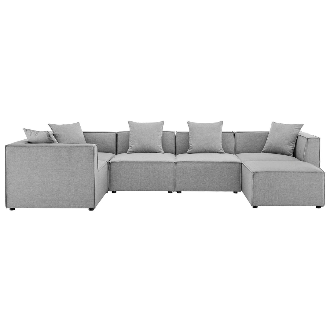 Sunset 6-Piece Outdoor Patio Upholstered Sectional Sofa