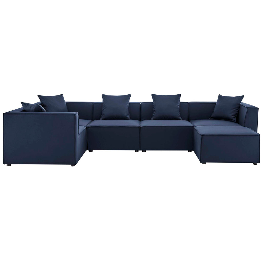 Sunset 6-Piece Outdoor Patio Upholstered Sectional Sofa