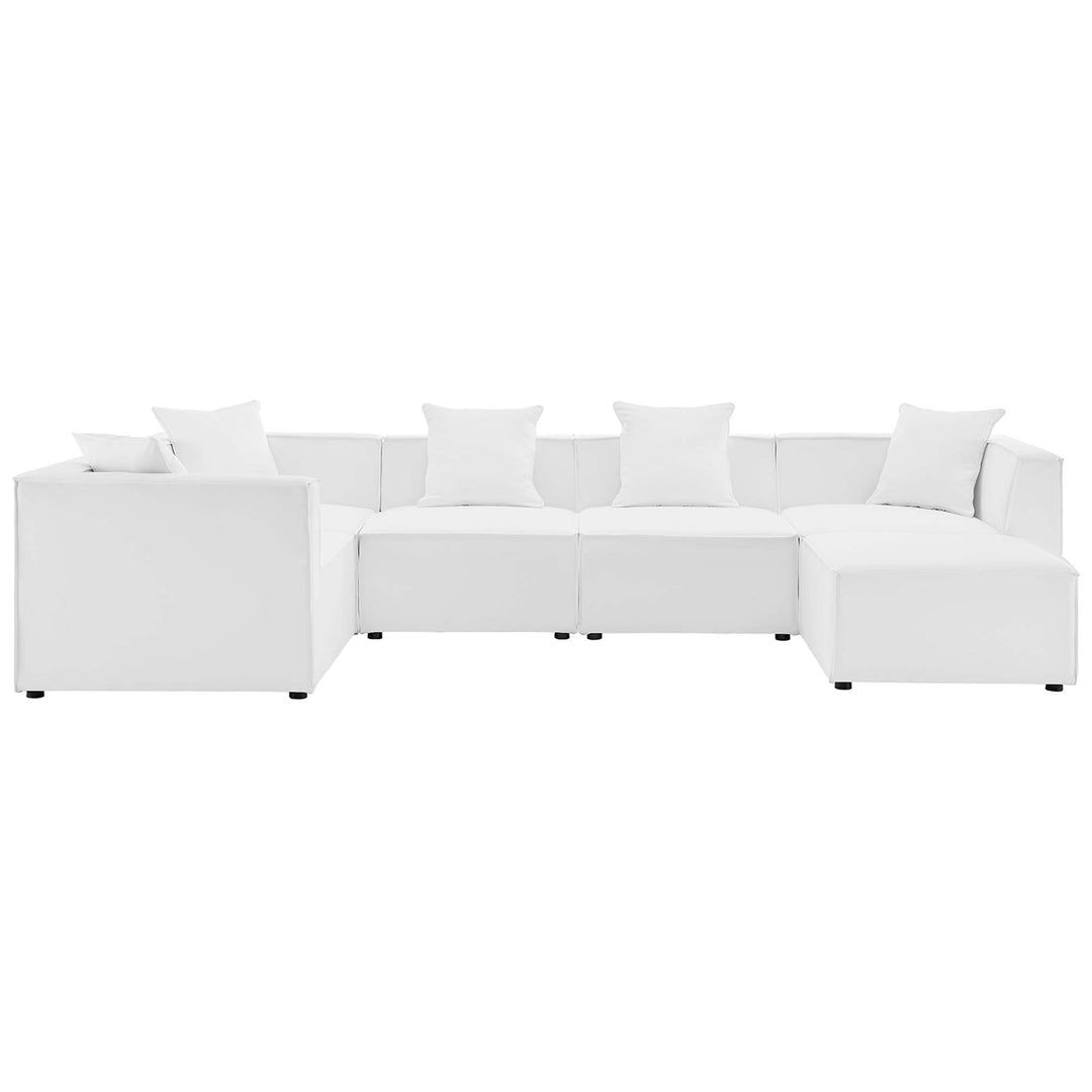 Sunset 6-Piece Outdoor Patio Upholstered Sectional Sofa