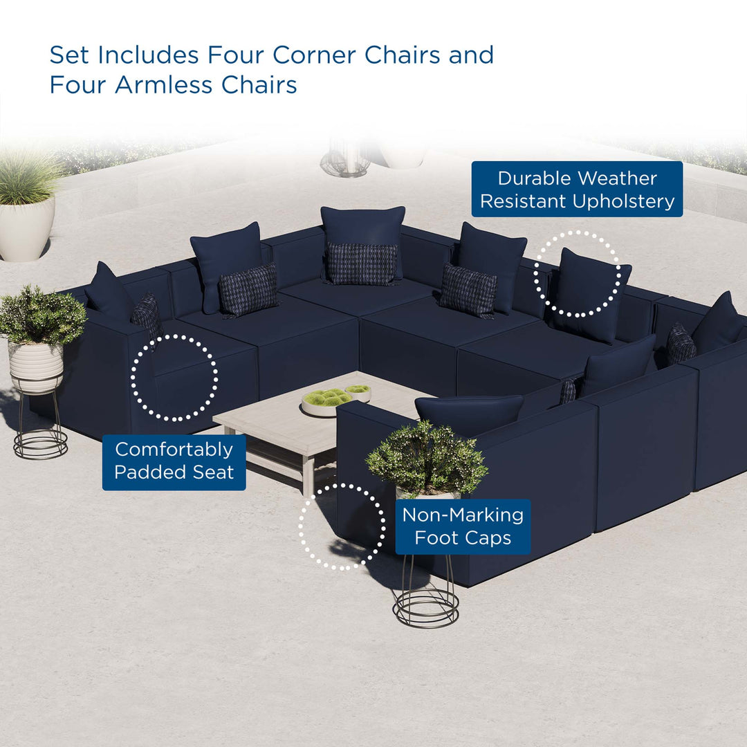 Sundance 8-Piece Outdoor Patio Upholstered Sectional Sofa