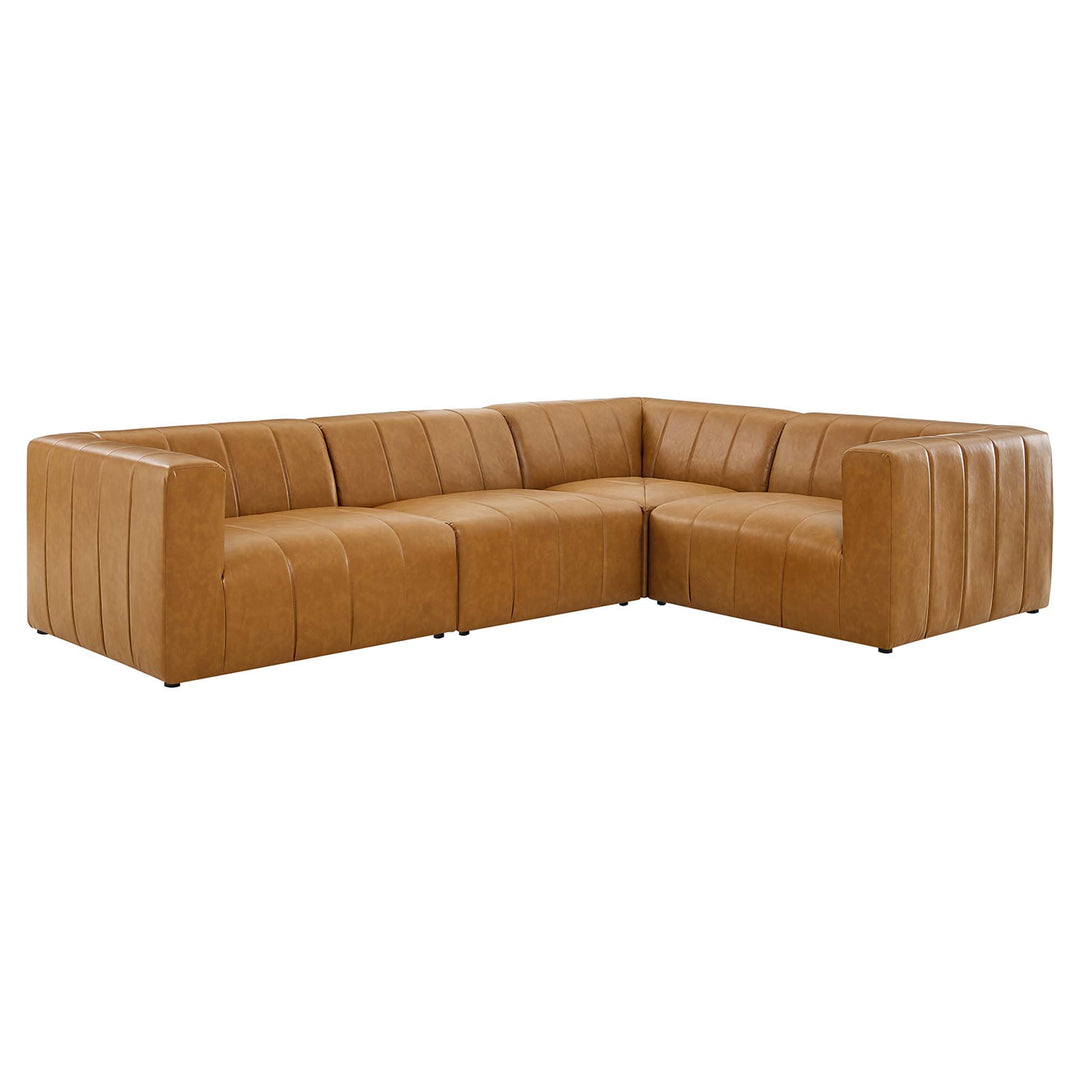 Baxter 4-Piece Vegan Leather Sectional Sofa