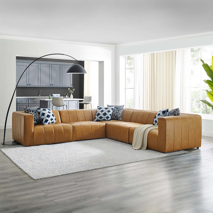 Baxter 5-Piece Vegan Leather Sectional Sofa