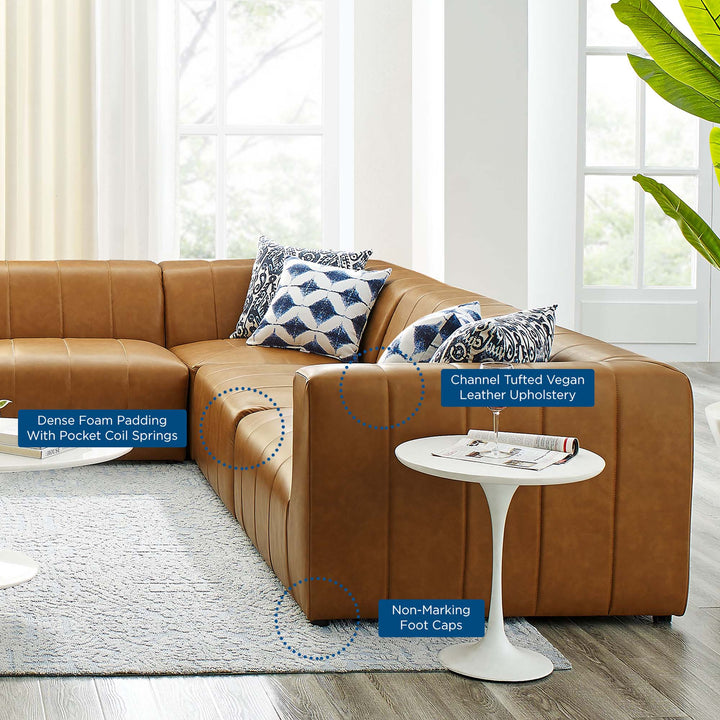 Bradford 8-Piece Vegan Leather Sectional Sofa