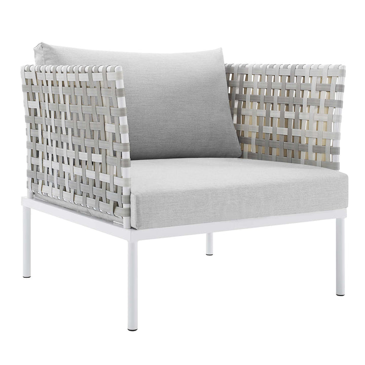 Haven Sunbrella® Basket Weave Outdoor Patio Aluminum Armchair