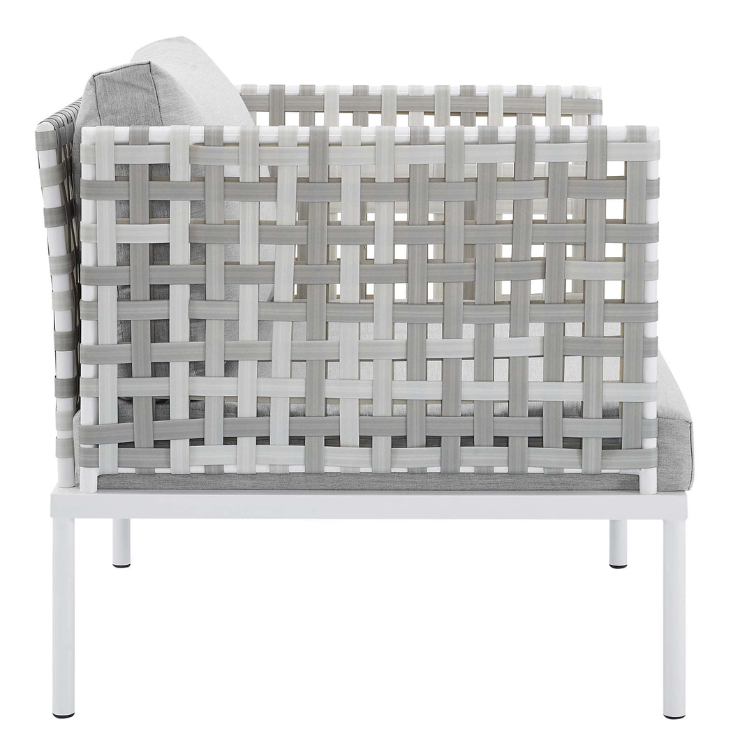 Haven Sunbrella® Basket Weave Outdoor Patio Aluminum Armchair