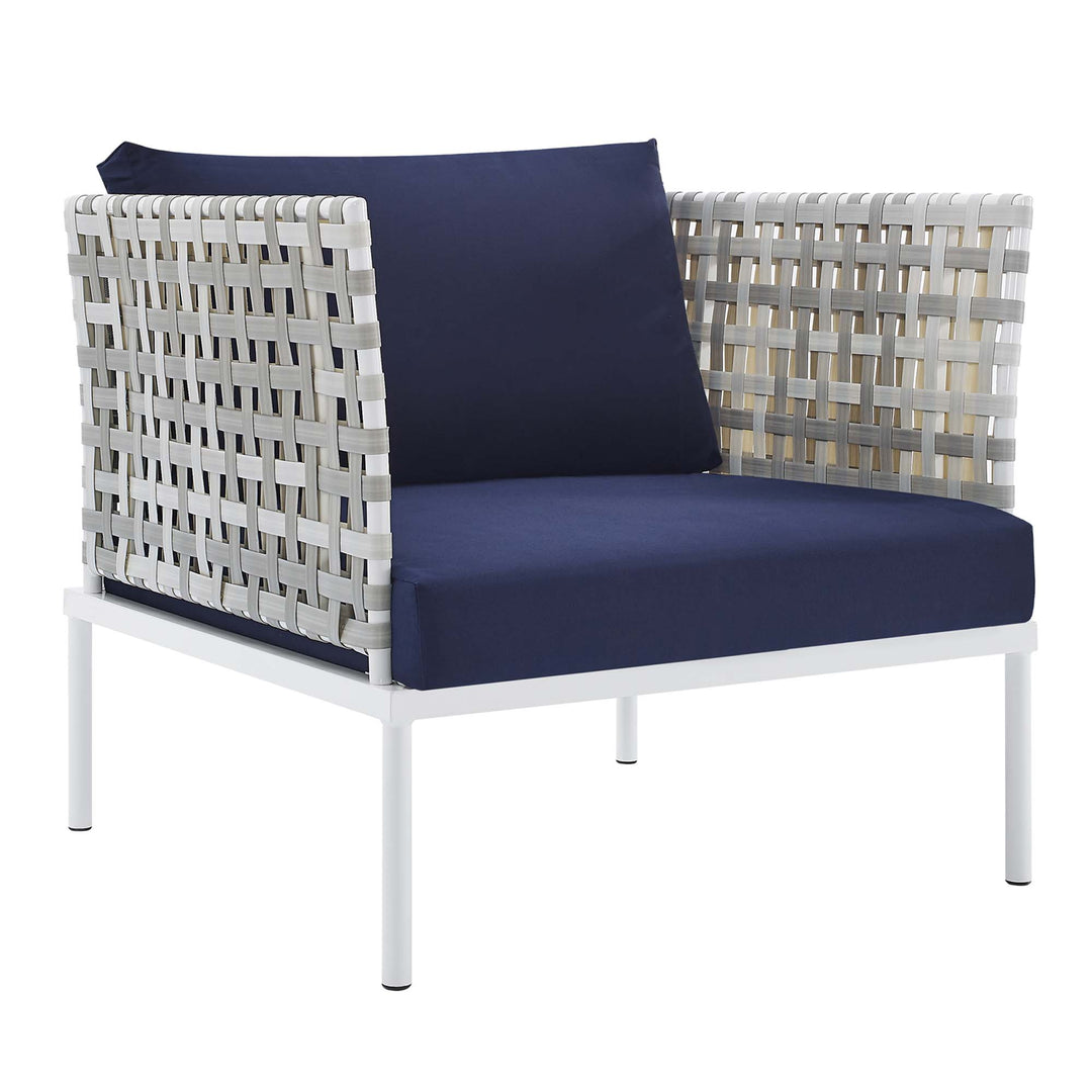 Haven Sunbrella® Basket Weave Outdoor Patio Aluminum Armchair