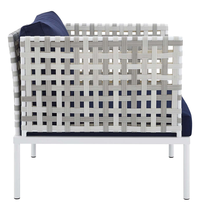 Haven Sunbrella® Basket Weave Outdoor Patio Aluminum Armchair