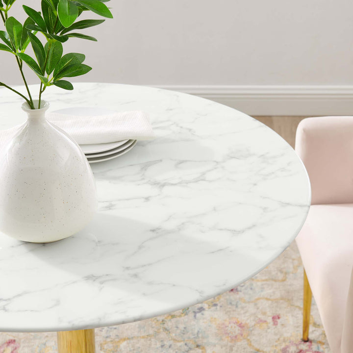 Veneto 35" Artificial Marble Dining Table