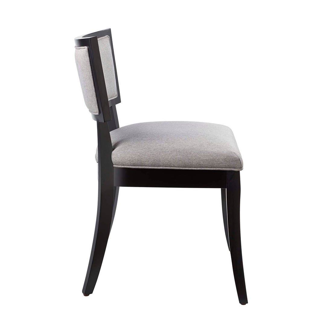 Posh Upholstered Fabric Dining Chairs Set of 2